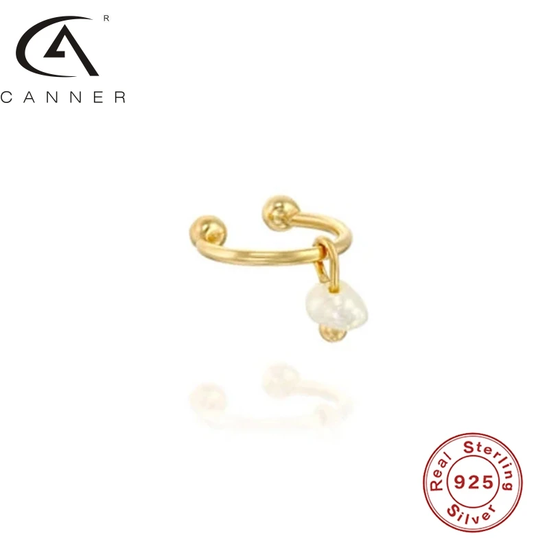 

Женские серьги-клипсы CANNER из стерлингового серебра 925 пробы, в богемском стиле, с отверстиями для ушей, маленькие богемные милые ювелирные у...