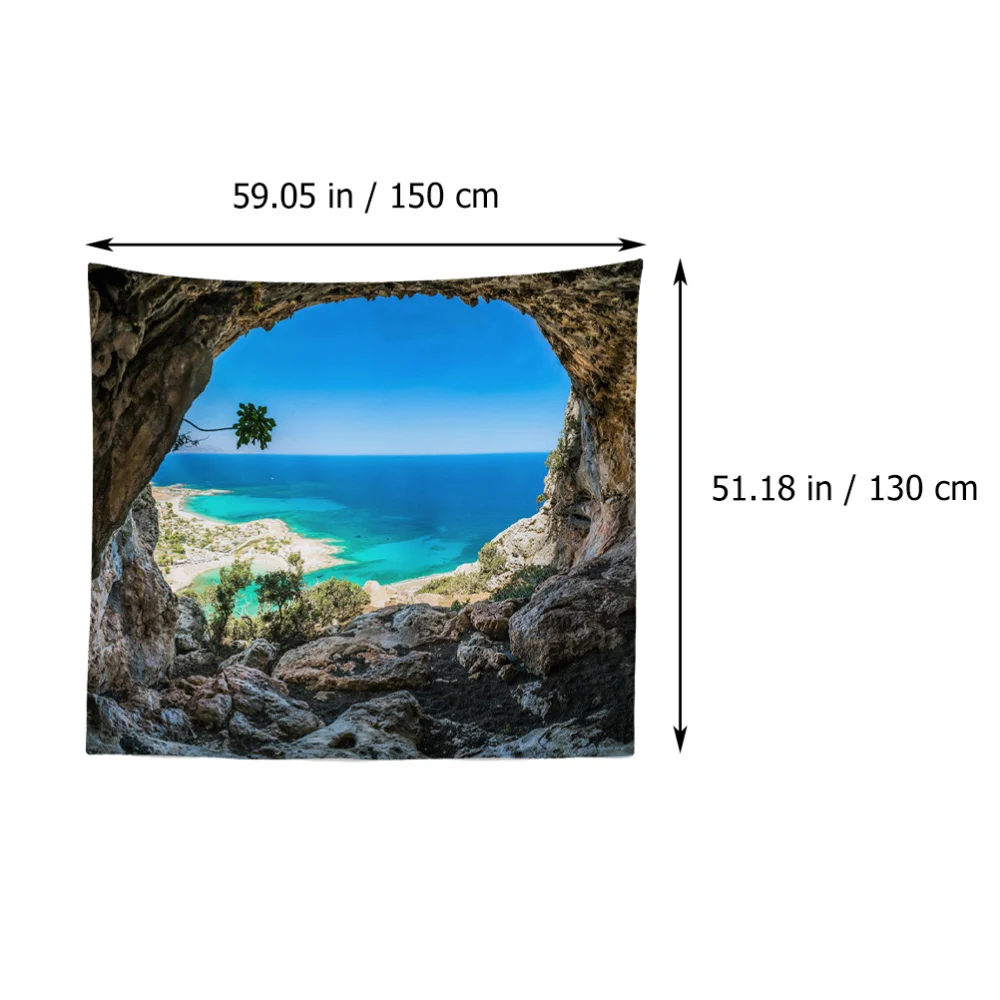 

1PC Natural Sea View Pattern Tapestry Decorative Tapestry Wall Hanging Cloth