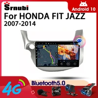 srnubi android 10 car radio for honda fit jazz 2007 2014 multimedia video player 2 din 4g gps navigation carplay dvd head unit