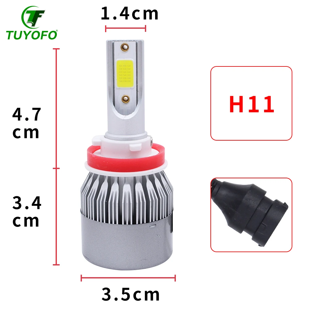 TUYOFO A10 светильник уникальный лампа направленного света с чипом H7 H4 H13 9005Led фары авто свет hb4 9006 H8 H11 hb3 9012 HIR2 светодиодные лампы 12000L