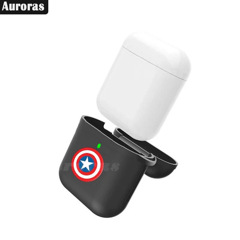 Auroras для Realme Buds Air Чехол Капитан Америка мультфильм дизайн полное покрытие