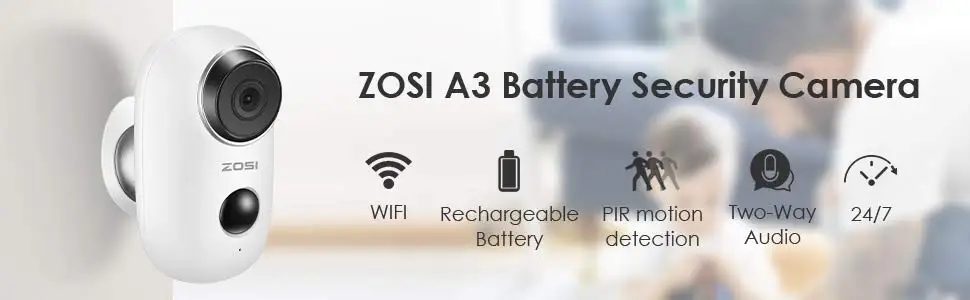 ZOSI 720P безопасности IP Wifi Видео Led Cam домофон CCTV камера перезаряжаемая батарея с детектором Датчик USB штекер в дверь