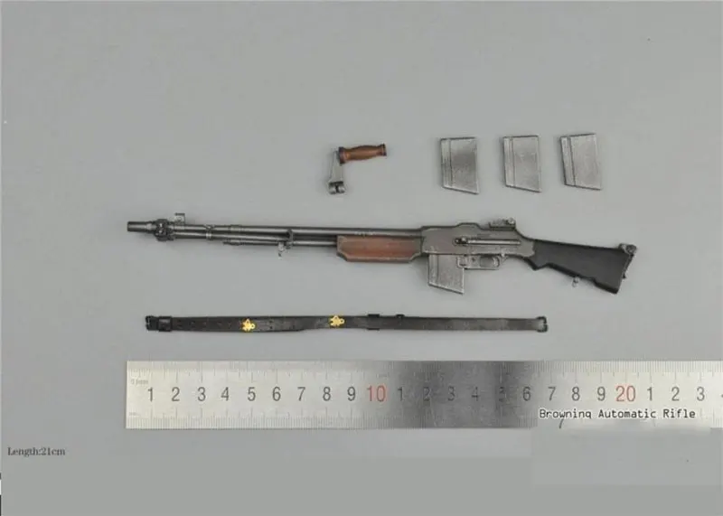 1/6 весы WWII США армии светильник пулемет винтовка M1918 Пластик статического солдат
