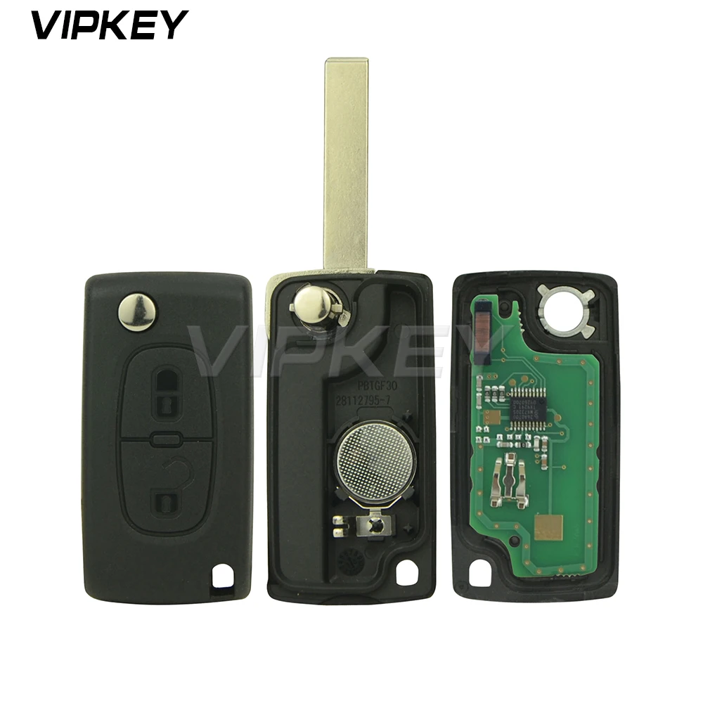 Пульт дистанционного управления Remtekey CE0536 2 кнопки для Peugeot 207 307 308 433 МГц ID46 - PCF7961 HU83