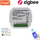 Умный светильник ель света Tuya ZigBee 3,0, релейный модуль, 1 Gang Zigbee + RF, управление через приложение, работает с Alexa Google