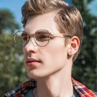 Очки ZENOTTIC с защитой от синего света для мужчин и женщин, в стиле ретро, в круглой металлической оправе, антибликовые, с УФ-защитой для глаз, для компьютерных игр, ТВ