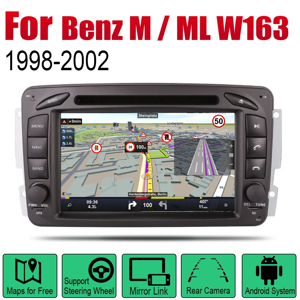 GPS навигационная система для Mercedes Benz M / ML W163 1998 ~ 2002|Автомагнитолы| |