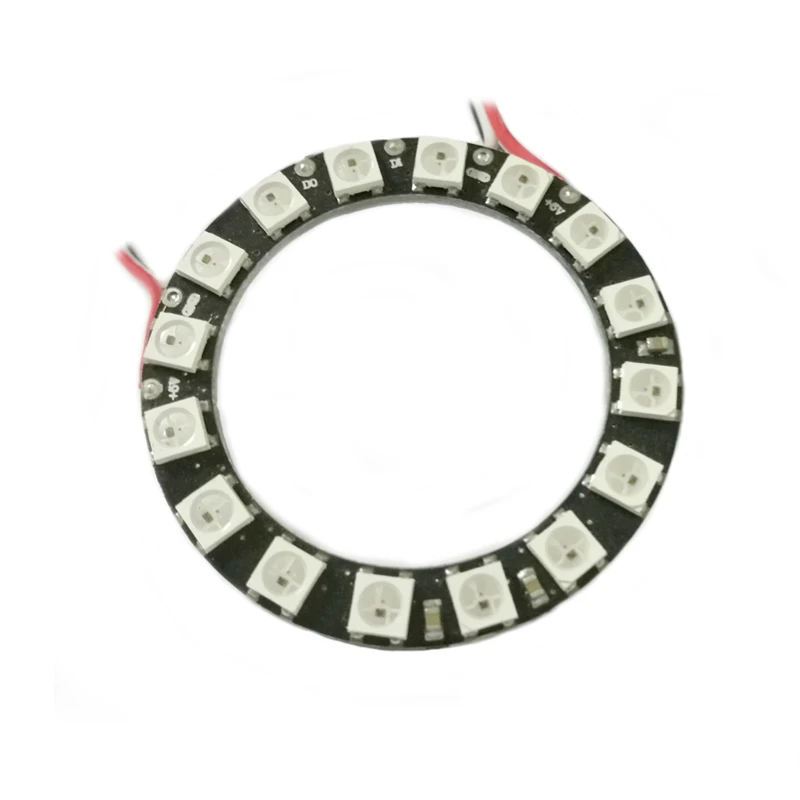 20pcs/lot 16Leds SK6812/WS2812B 5050SMD 5V RGB Full Color Round Led Pixel Ring Built-in IC 16Pixel Addressable Led Circle Lihgt