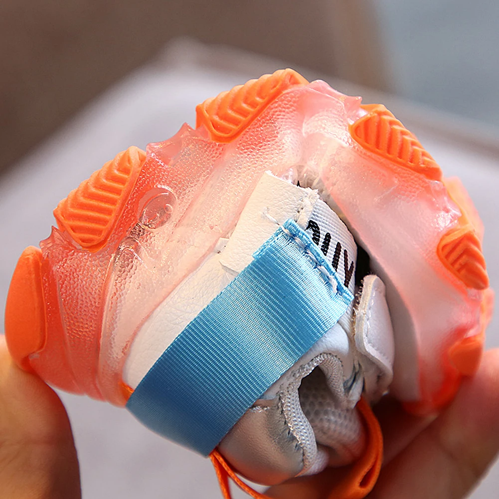 Детская обувь Детские кроссовки со светодиодной вспышкой Сезон весна-осень