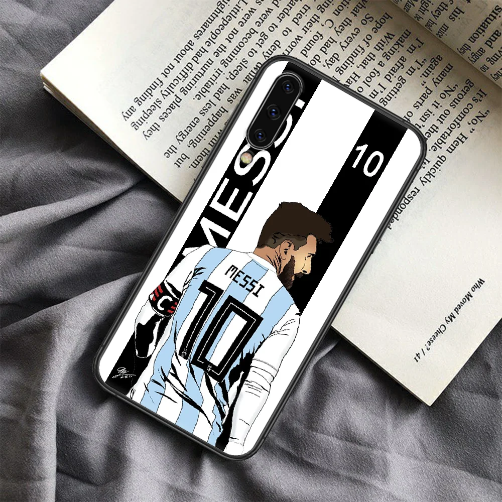 

Football Lionel Messi Phone Case For Samsung Galaxy A 3 5 7 8 10 20 20E 21S 30 30S 40 50 51 70 71 black Hoesjes Fashion Back Tpu