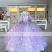 princess light purple quinceanera dress off shoulder princess appliques lace party prom sweet 16 gown vestidos de 15 a%c3%b1os