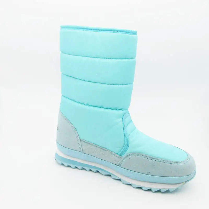 Новинка 2019! Теплые однотонные Нескользящие зимние сапоги Женские