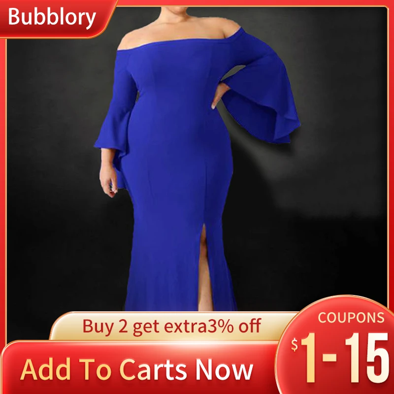 Элегантные вечерние платья размера плюс женские сексуальные длинные с открытыми