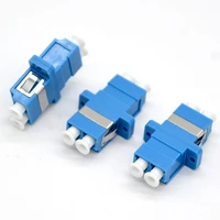 gongfeng 400pcs new fiber optic connector coupler lc pc singlemode duplex adapter om3 om4 flange telecom free shipping to russia