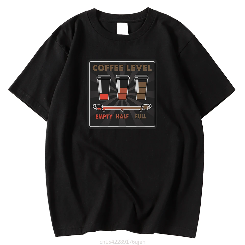 

Fashion Vintage T-Shirt Summer Tee Shirt Coffee Level Printing Clothing Short Sleeved Casual T Shirts Four Seasons