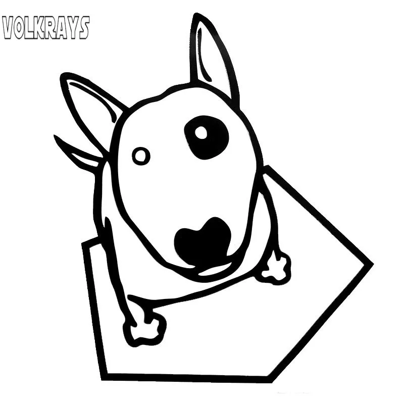 Volkrays креативные автомобильные стикеры Bull Terrier аксессуары для собак
