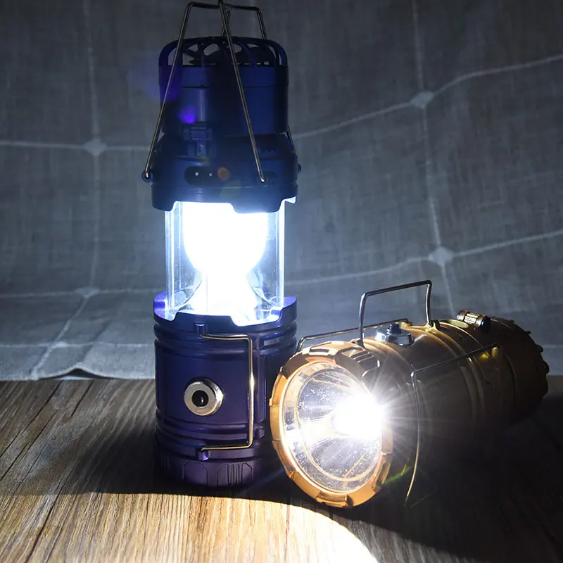 

LED Solar Outdoor Camping Fishing Tent Lamp Portable Light Lantern Torch with Fan PSEN999