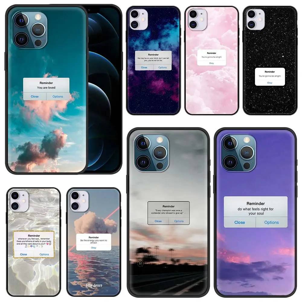 Напоминание близко варианты мягкий чехол для iPhone 11 12 Pro Max 7 плюс 8 + X XS XR SE 2020