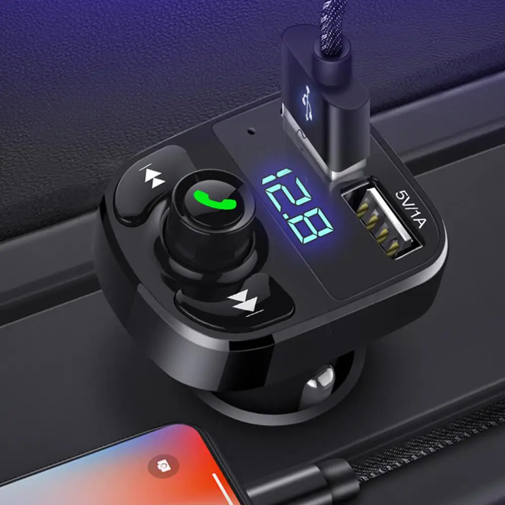 Автомобильное зарядное устройство MP3-плеер двойное USB Bluetooth Hands-free Телефонные