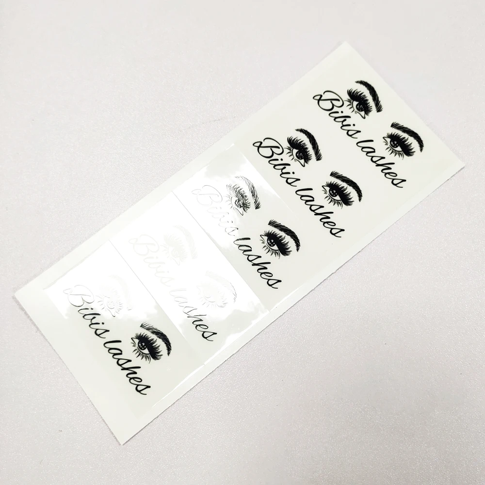 Иконы на заказ прозрачные наклейки коробка для ресниц клейкая этикетка логотип печать Персонализированная клейкая наклейка бесплатный ди... от AliExpress WW