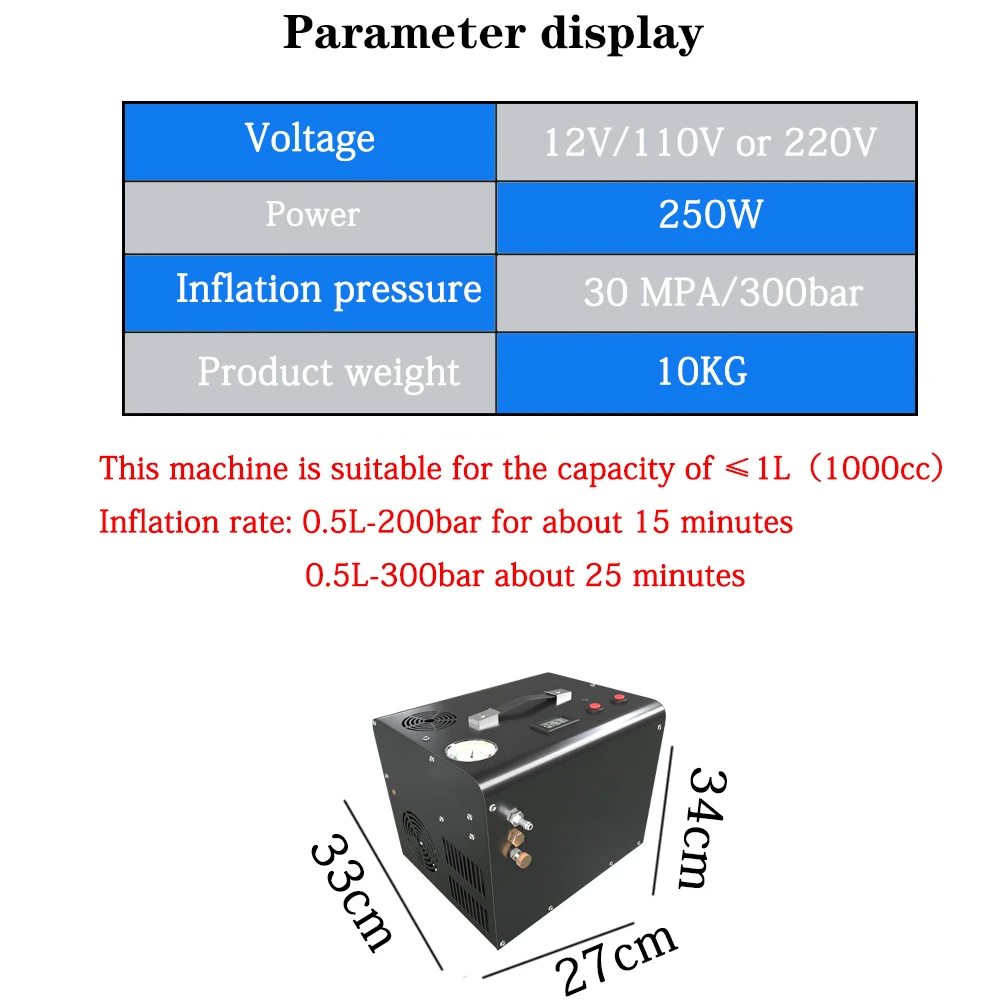 2020 новый модернизированный воздушный компрессор для PCP и цилиндров дайвинга 4500psi