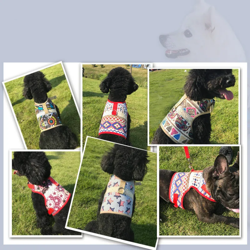 Товары для питомцев поводок собак домашних животных набор жилетов тканевый с
