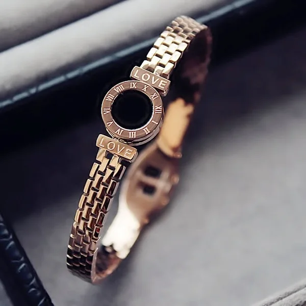 

Korean version of love lattice letters bracelet Europe and the United States exaggerated female wild version of the bracelet