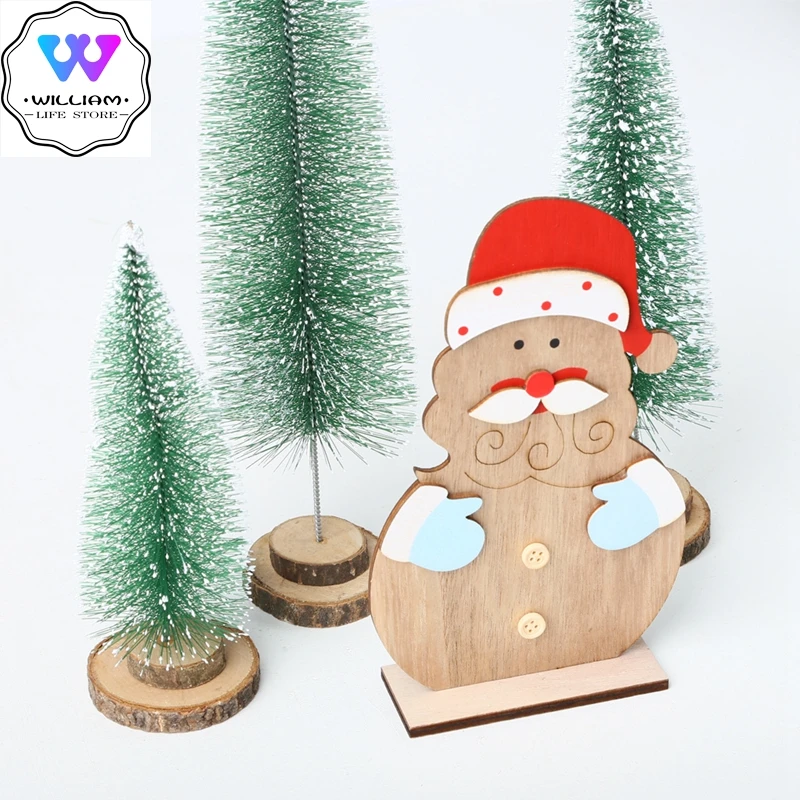 2020 1 Набор деревянные настольные Санта Клаус рождественские центральные мини