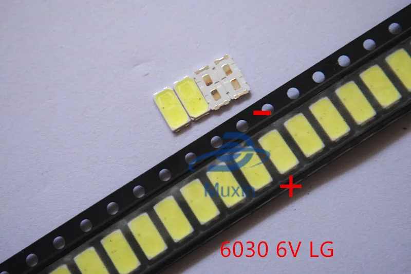 LG SMD LED 500 шт./лот 6030 6 в 1 Вт холодный белый для телевизора подсветка Beads|Подвесные