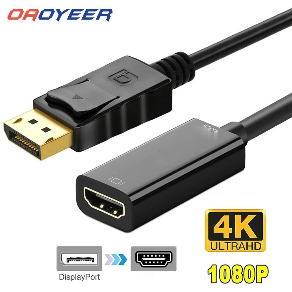 Переходник 1080P 4K DP/HDMI порт дисплея для Кабель-адаптер конвертер Папа-мама HDTVPC