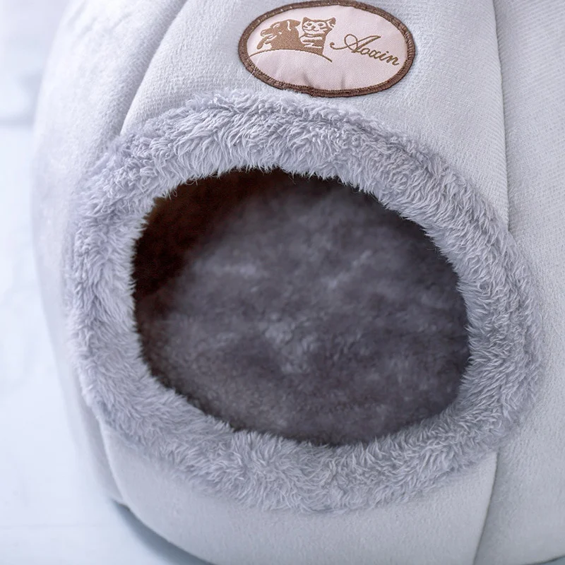 

Deep Sleep Comfort in Winter Cat Bed Little Mat Basket for Cats House Products Pets Tent Cozy Cave Beds Indoor Cama Gato