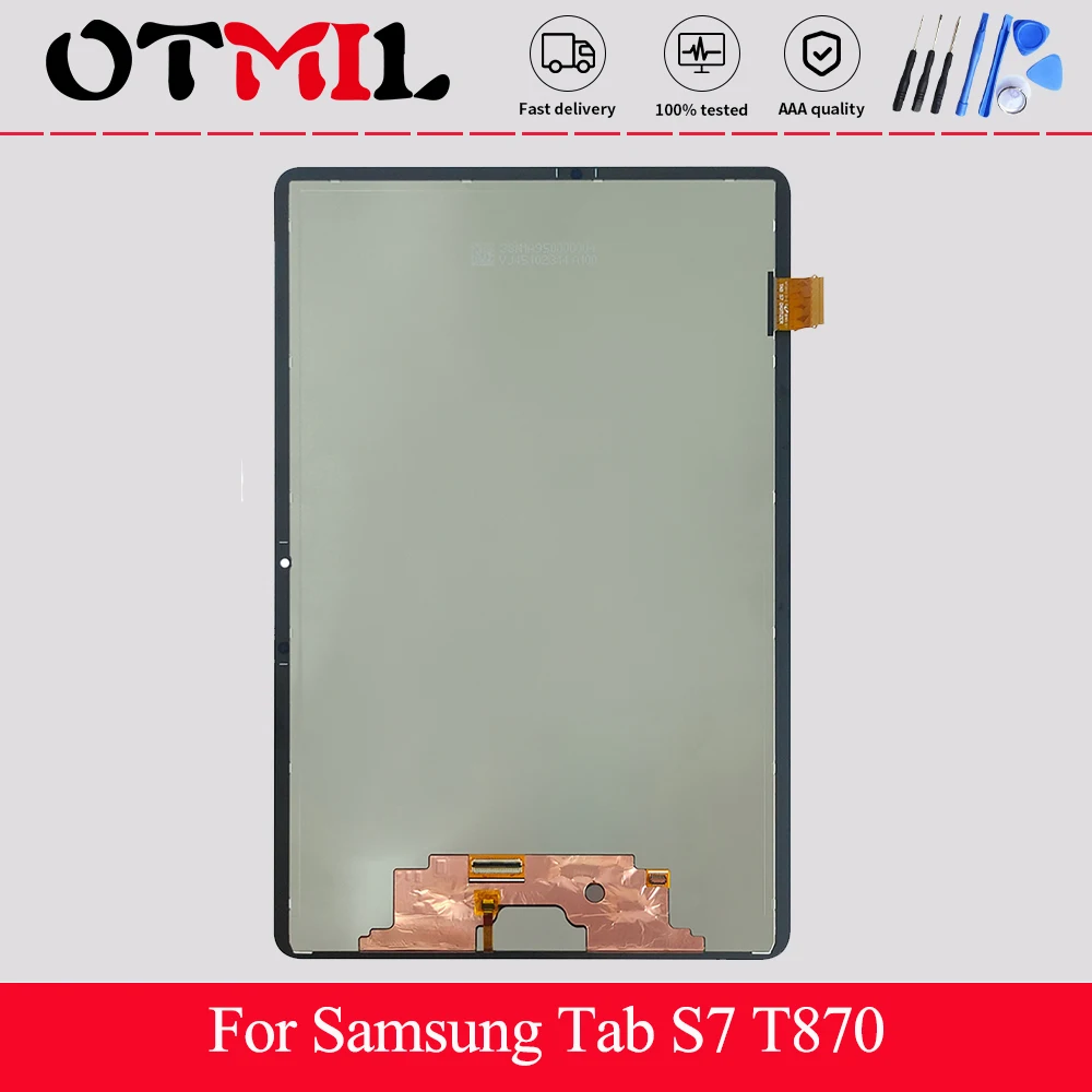 

AAA + 11,0 "ЖК-дисплей для Samsung Galaxy Tab S7 SM-T870 T875 T876B, ЖК-дисплей, сенсорный экран, дигитайзер, сменная панель в сборе