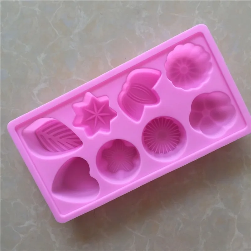 Силиконовая форма для торта с 8 цветами и травой мыла ручной работы ароматом риса