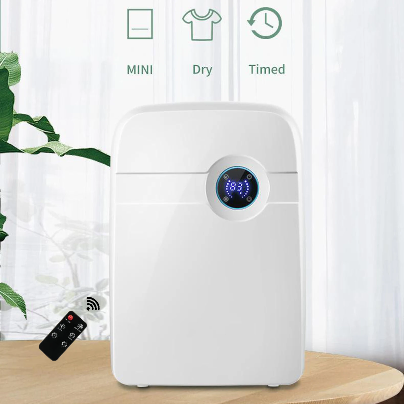 

Compact Mini Dehumidifier 2.5L Water Tank High Humidity for Basement Caravan