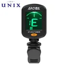 Тюнер для гитары AROMA AT-01A, вращающийся, с зажимом, ЖК-дисплей, для хроматической акустической гитары, укулеле, аксессуары для гитары
