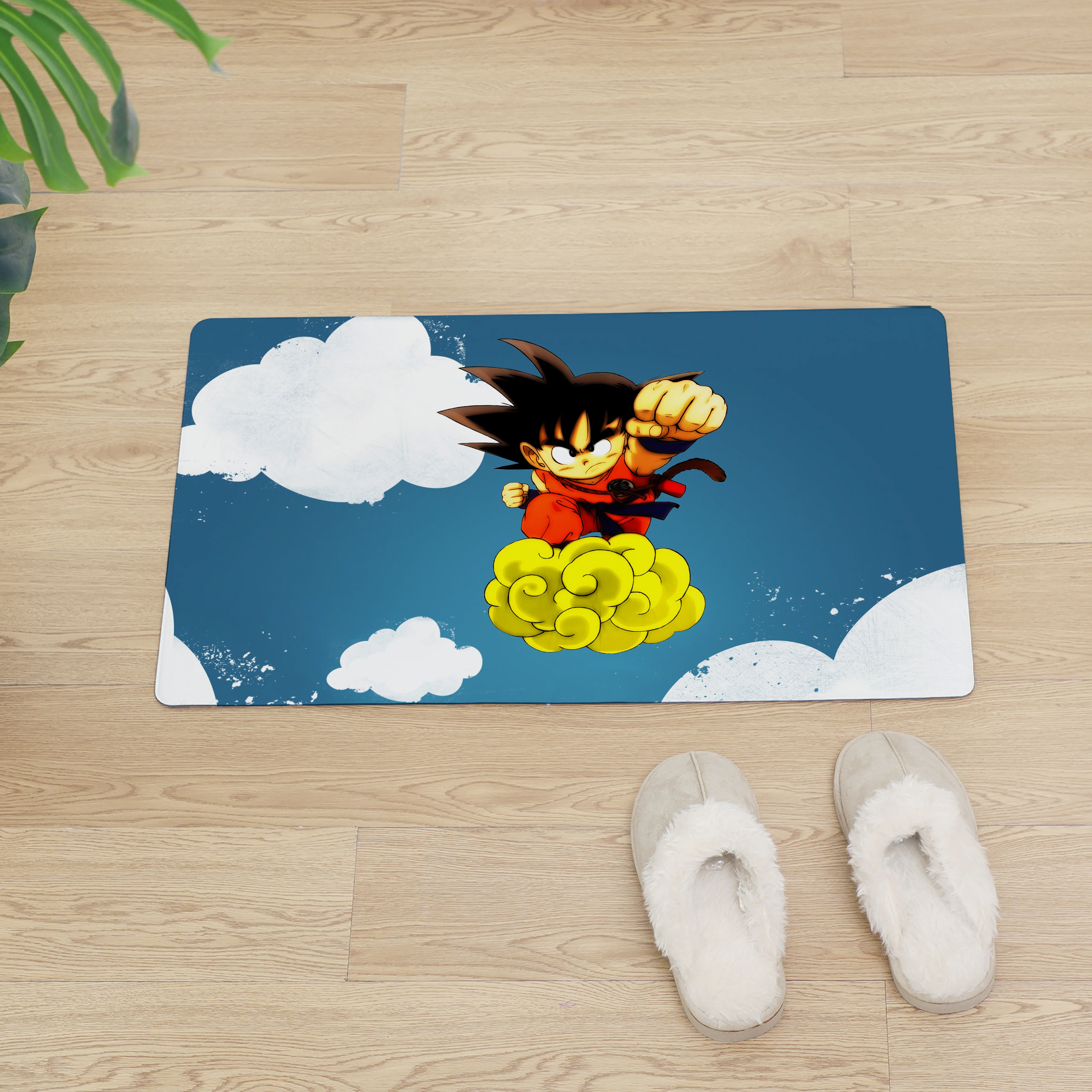 Мультфильм Аниме Saiyan принт дверной Коврик входная дверь из ПВХ Коврик Кожаный напольный Коврик нескользящий кухонный ковер легко чистить ковер Коврик