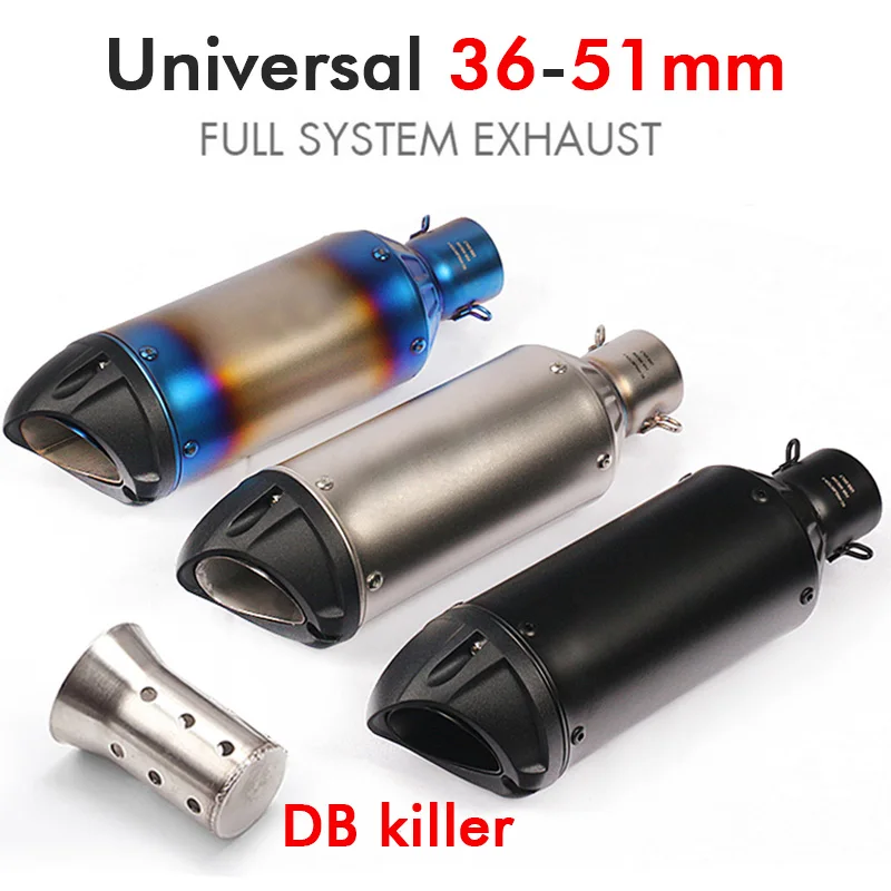 51 мм мотоциклетная выхлопная труба глушитель Escape SC с DB killer для R6 GSXR1000 R25 MT07 CBR1000 cb650f