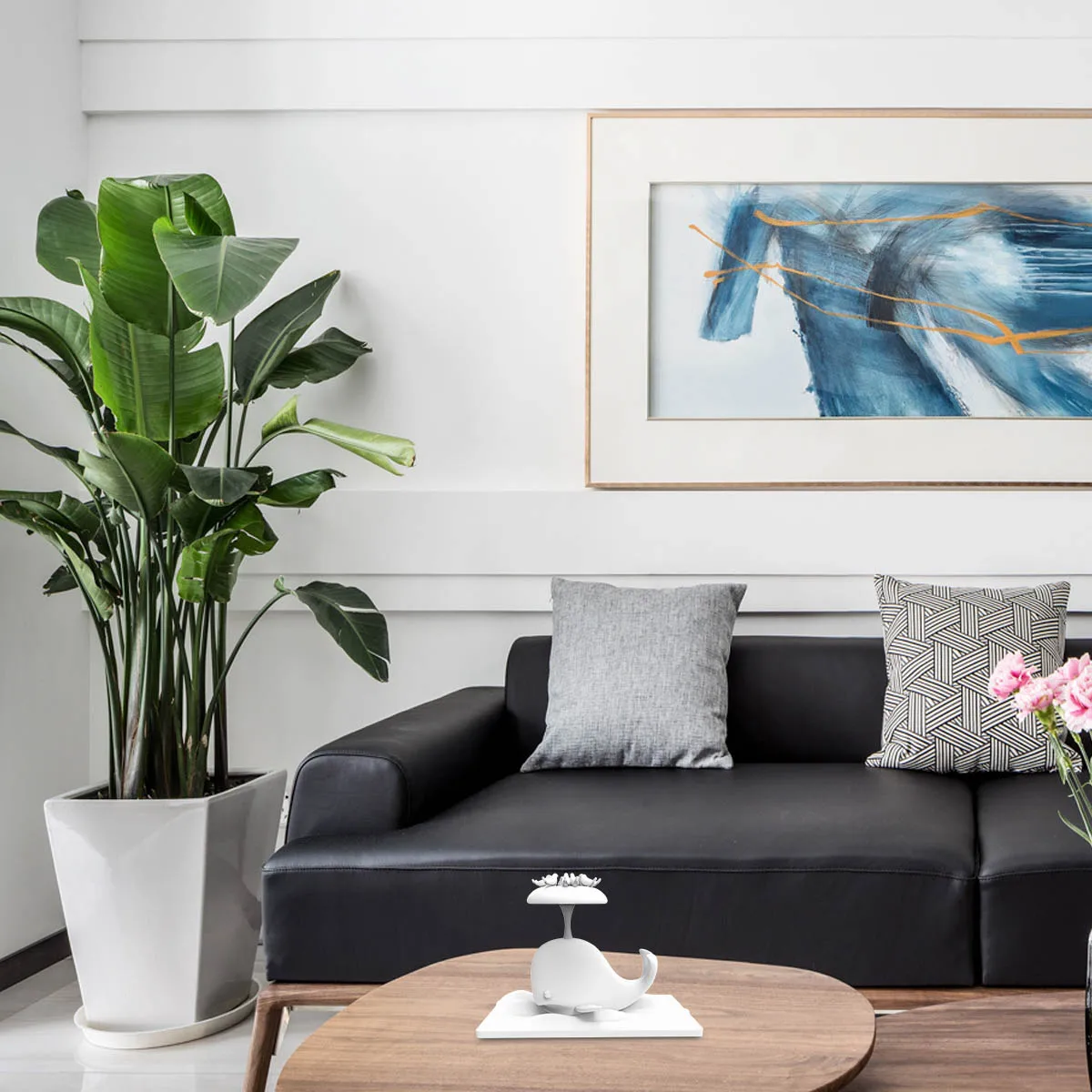 КИТ с птицей 3D напечатанная скульптура украшение дома аксессуары статуэтка