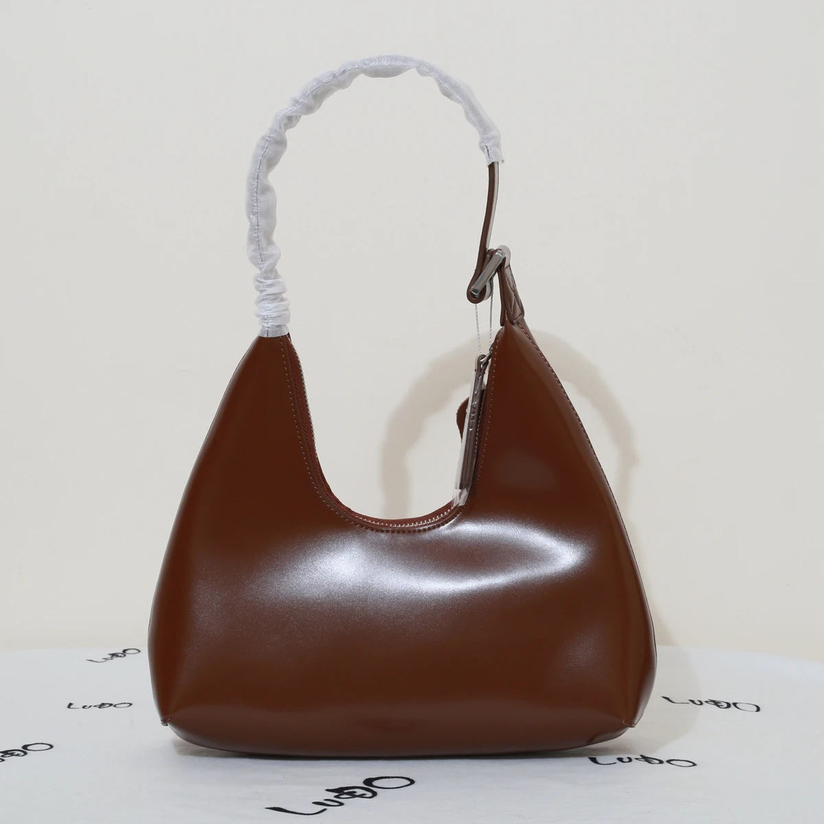 

Genuine Leather Armpit Bag Small Hobo Totes Bags Women Baguette Bag Underarm Shoulder Bag Female Handbag Flip Bag