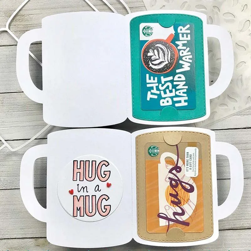 Большой Чай чашки металлический Трафаретный вырубной штамп для форма