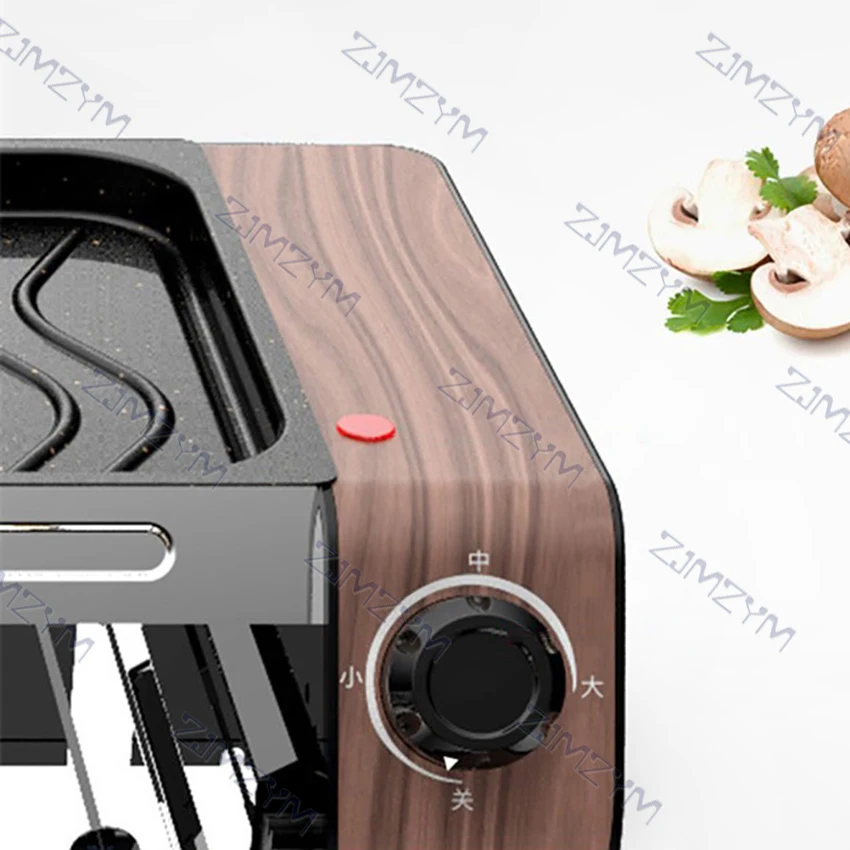 1800w electric grill electric griddle multifunctional barbecue machine electric grill rotator 2 layer non stick baking pan 220v free global shipping