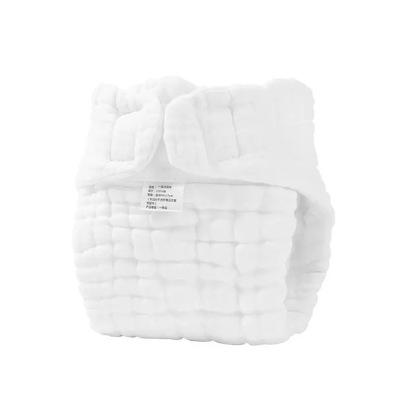 Pa&ntilde;al de algod&oacute;n puro de 12 capas para reci&eacute;n nacido, ropa interior de tela para beb&eacute; de 0 a 12 meses, reutilizable, pantalones de entrenamiento para ni&ntilde;os-1