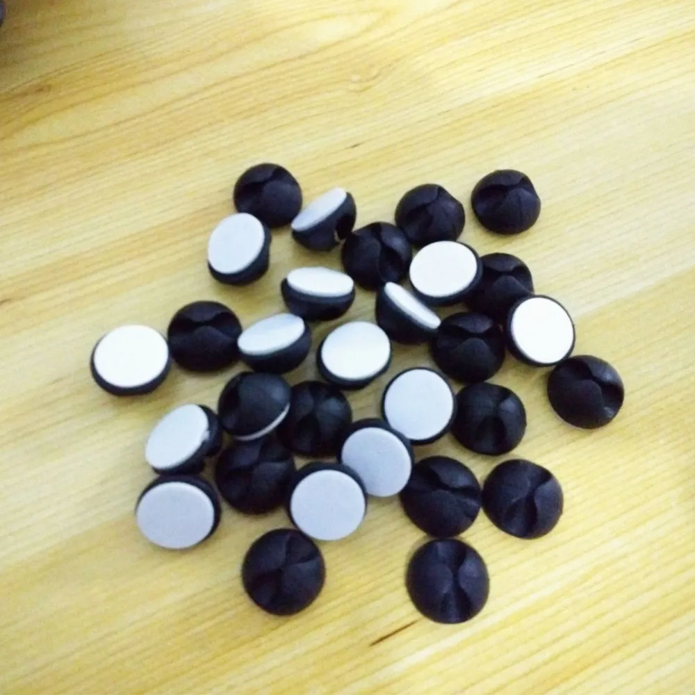 50 шт./лот черный/белый Мини Многофункциональный кабельный органайзер кабелей