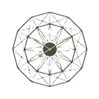 Металлические настенные часы в стиле ретро, железные круглые большие часы для гостиной, украшение для дома, бесшумные кварцевые настенные часы, современный дизайн