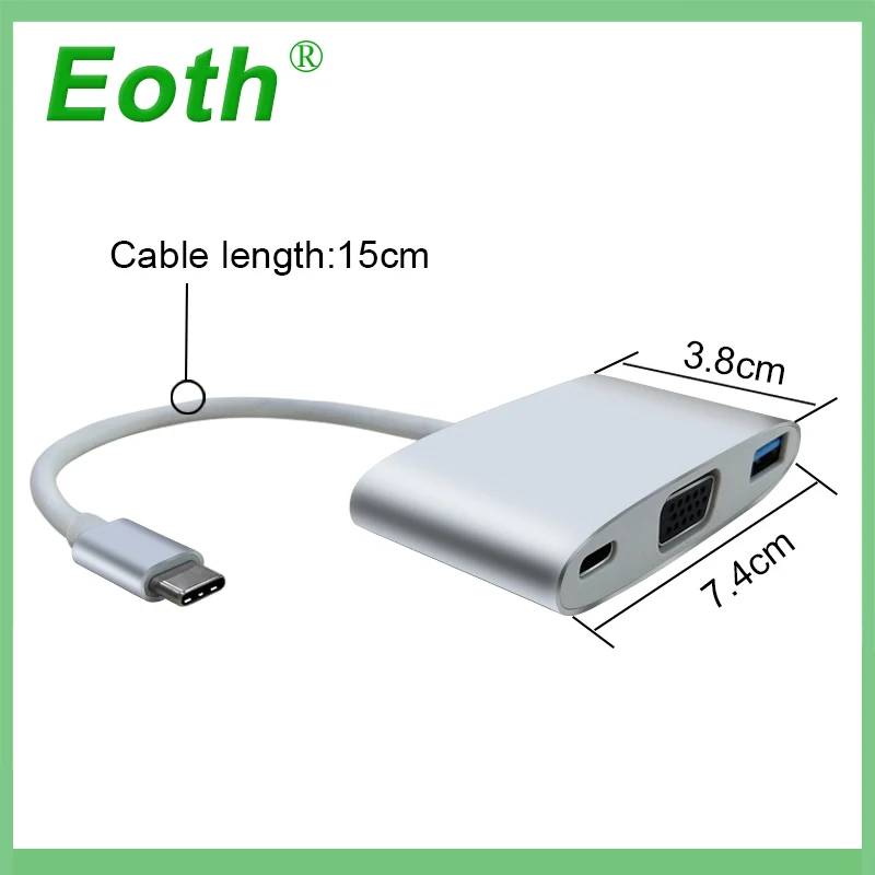 Кабель Переходник USB 3 0 Type C на VGA C|Компьютерные кабели и разъемы| |