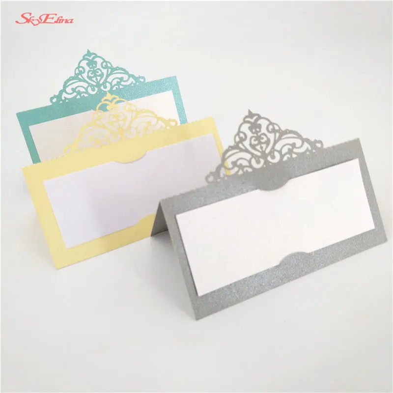 Разнообразные цвета 10/50/100 шт. лазерная вырезка бумажные места