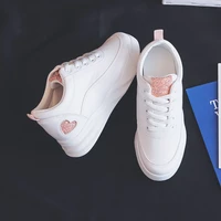 bling white leather sneakers for women shoes casual women autumn shoes leather platform ladies fashion shoes sneaker heel new