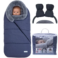 orzbow winter newborn envelope baby stroller sleeping bags newborn cocoon fur collar stroller footmuff for children bunting bag