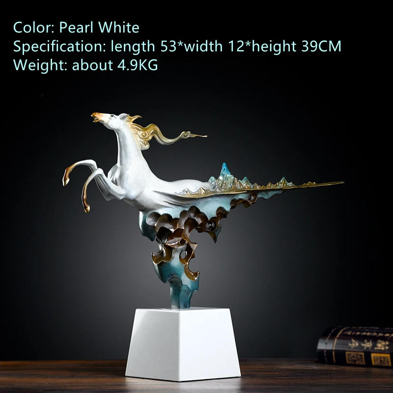 

Lucky pure copper horse riding mountain river living room zodiac horse decorations housewarming opening gifts gifts study entran