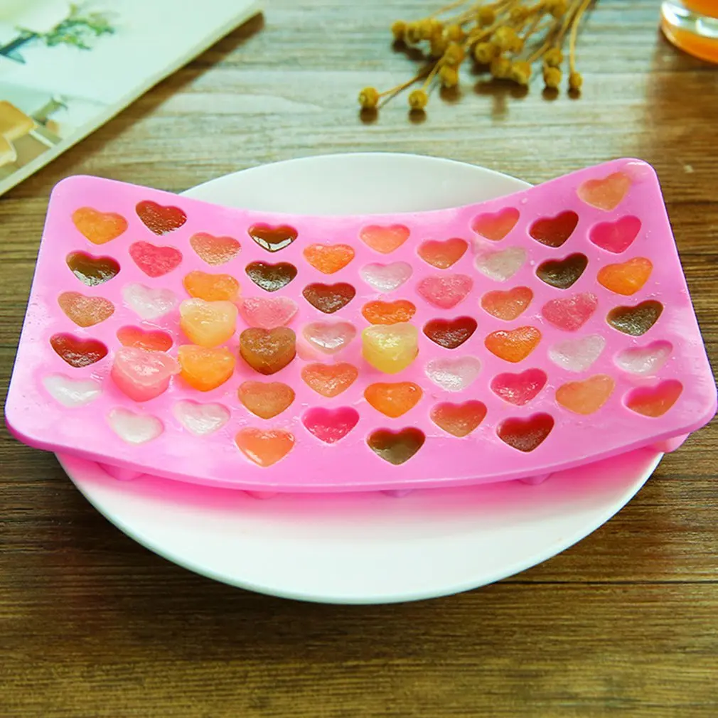 

55 Lattice Heart Shape Ice Tray Cute Heart Shape Mini Silicone Ice Cube Chocolate Baking Candy Soap Mold